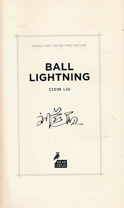 Ball Lightning. Signed Copy.