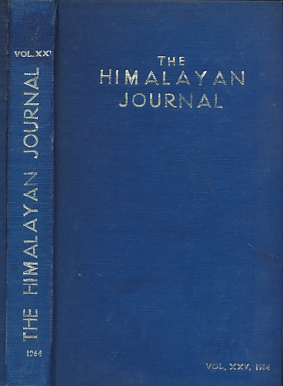 The Himalayan Journal. Volume XXV. 1964