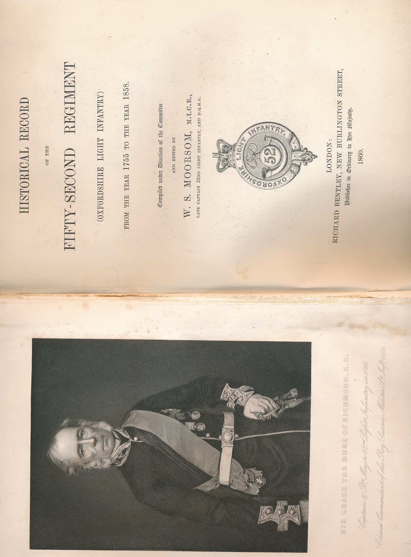 Historical Record of the Fifty-Second Regiment (Oxfordshire Light Infantry) from the Year 1755 to the Year 1858.