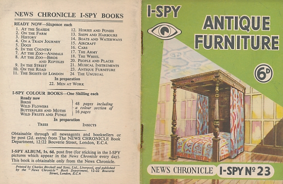 Antique Furniture. I Spy No 23.