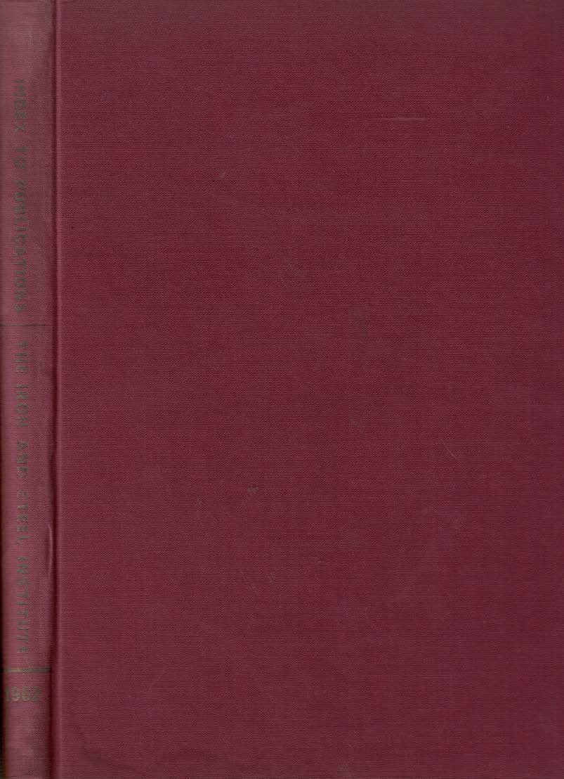 The Journal of the Iron and Steel Institute. Index to Publications. 1962.