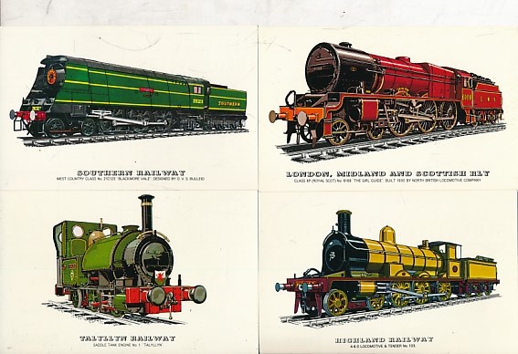 Railway Locomotives. Railed Transport No 1. Set of 60 cards.