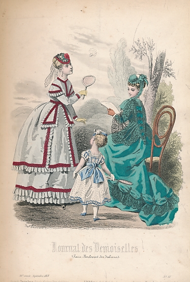 Costume Plates from the Journal des Demoiselles et Petit Courrier des Dames. 1865 - 1870.