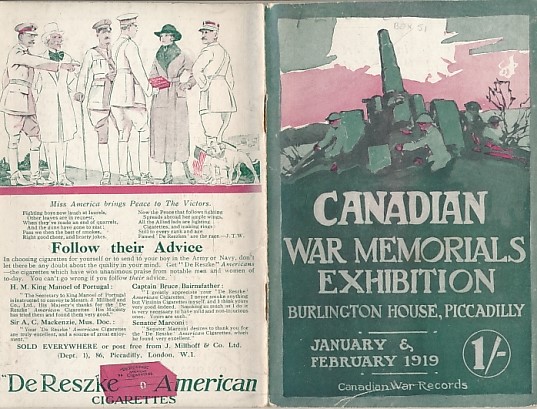 Canadian War Memorials Exhibition. 1919.