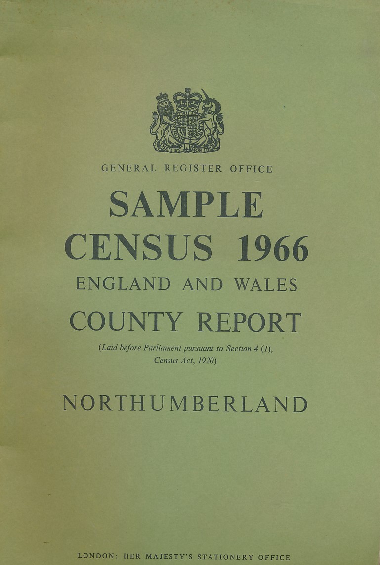 Sample Census 1966 England and Wales. County Report Northumberland.