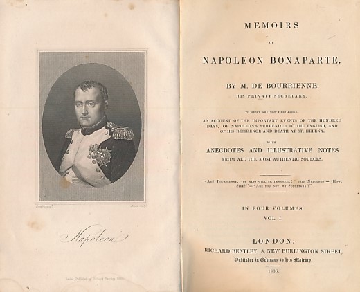 Memoirs of Napoleon Bonaparte. Four Volumes.