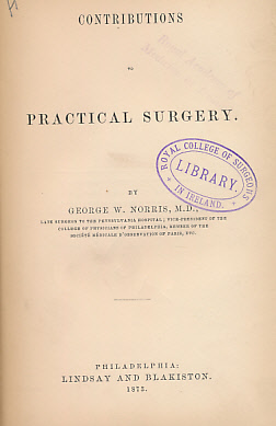 Contributions to Practical Surgery
