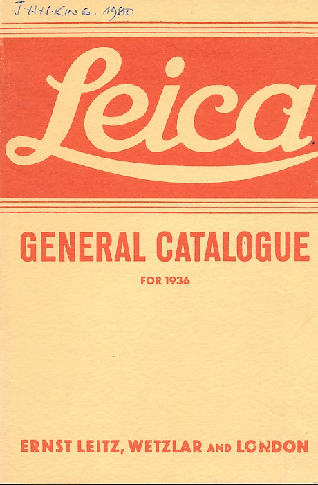 Leica General Catalogue for 1936
