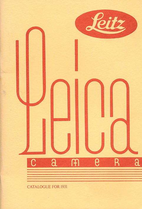 Leica General Catalogue for 1931