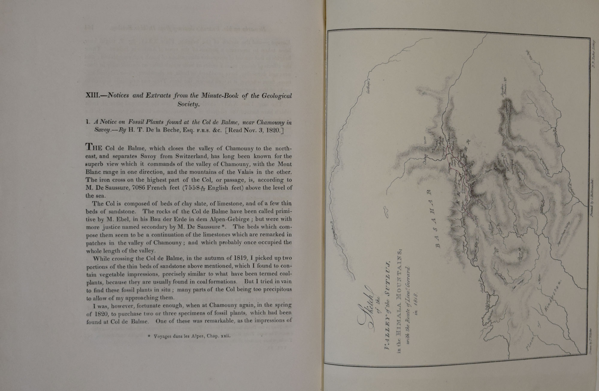 On the Valley of the Sutluj River in the Ham-laya Mountains; On the Geology of the North East Border of Bengal; On the Banks of the Tsitá and Súbúk; Description Accompanying a Collection of Specimens Made on a Journey from Delhi to Bombay;