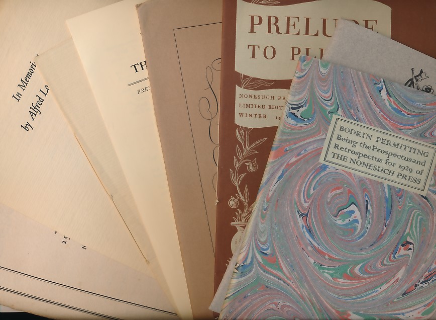 Prelude To Plenty. Nonesuch Press Editions 1937-8