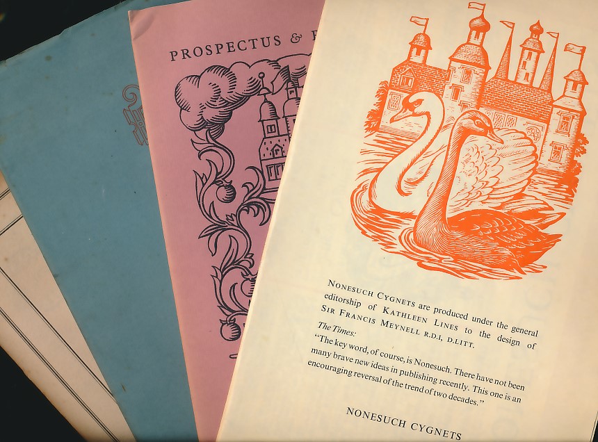 1931 Prospectus of the Nonesuch Press for