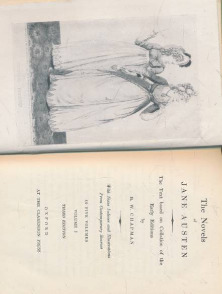 The Novels of Jane Austen. Emma; Mansfield Park; Northanger Abbey; Persuasion; Pride and Prejudice; Sense and Sensibility. 5 volume set. Oxford editiion.