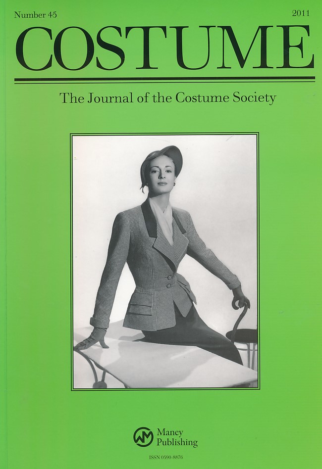 Costume. The Journal of the Costume Society. Volume 45 2011.