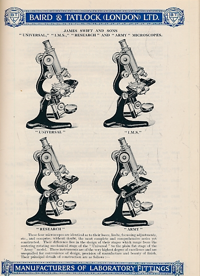 Standard Catalogue of Scientific Apparatus. Volume III: Biological Science. 1923.