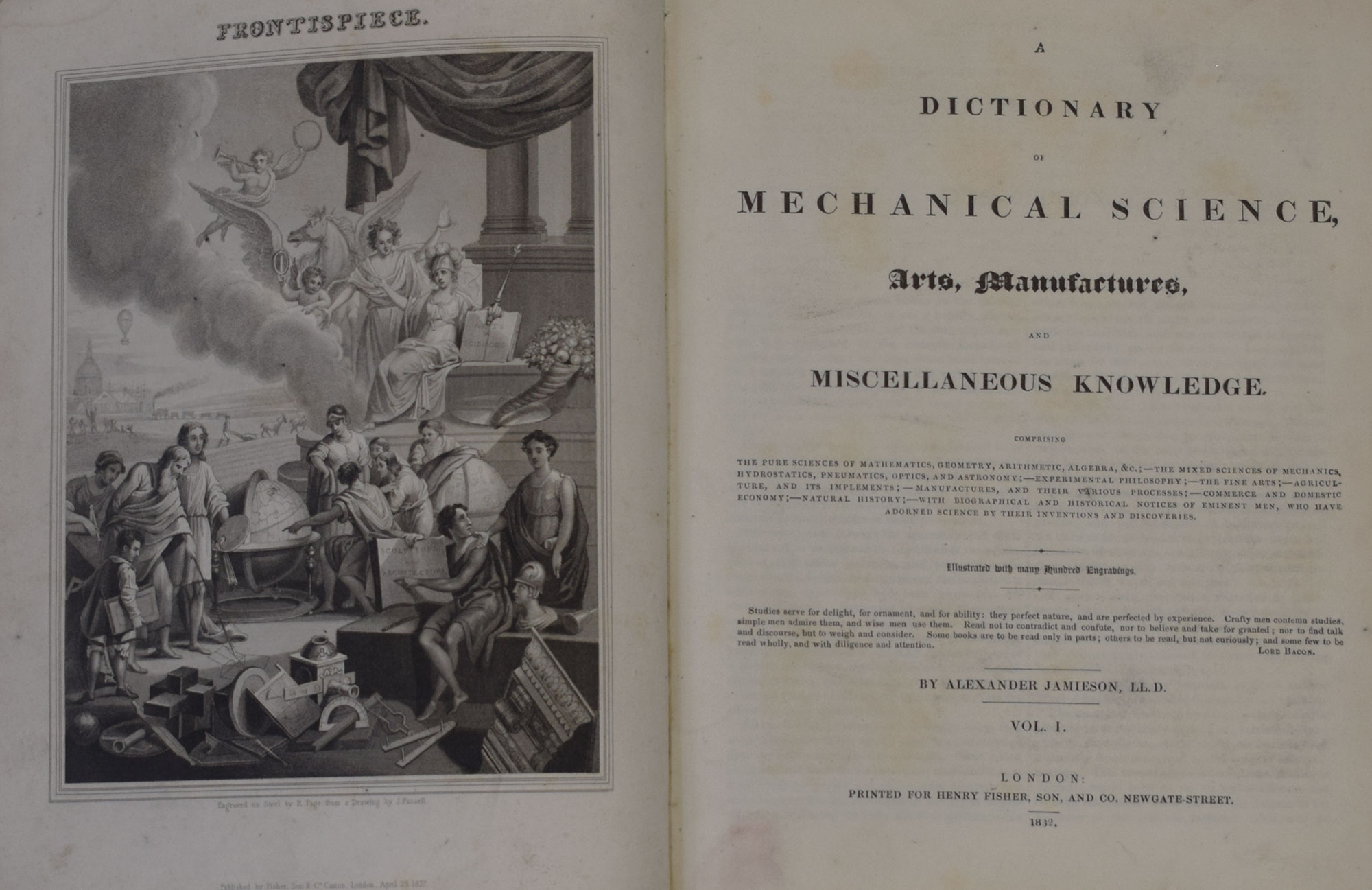 A Dictionary of Mechanical Science, Arts, Manufacturers and Miscellaneous Knowledge. 2 volume set.