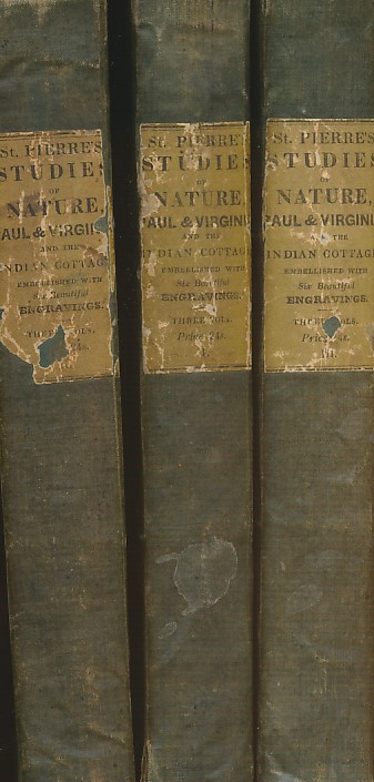 The Studies of Nature to which are added The Indian Cottage and Paul and Virginia. Three volume set.