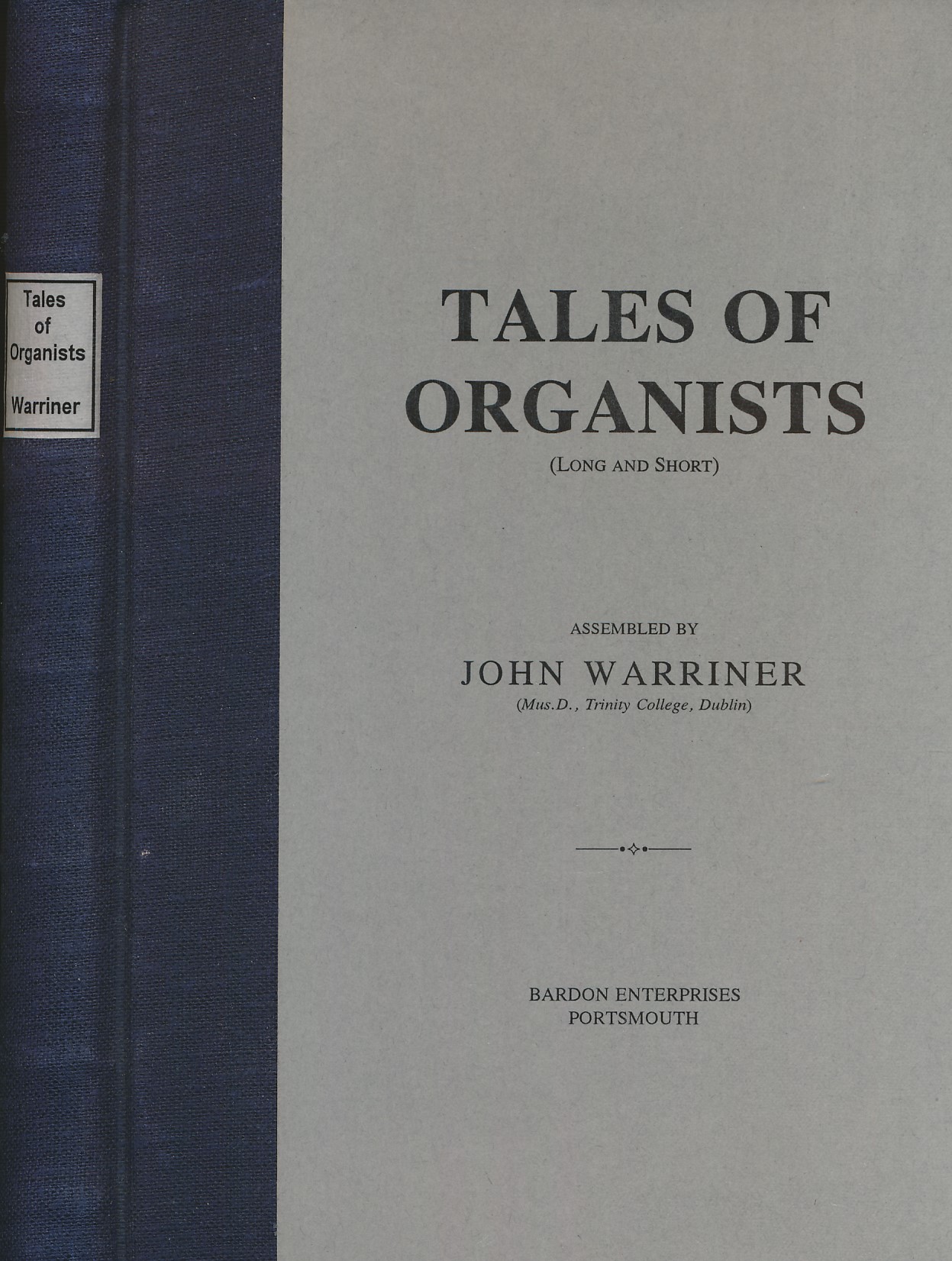 Tales of Organists (Long and Short)
