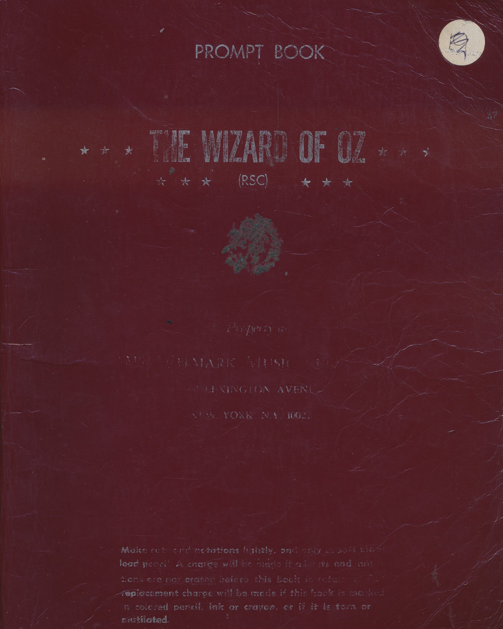 The Wizard of Oz. Presented by the Royal Shakespeare Company.