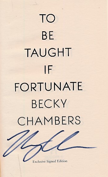 To be Taught if Fortunate. Signed copy.