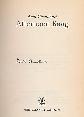 CHAUDHURI, AMIT - Afternoon Raag. Signed Copy