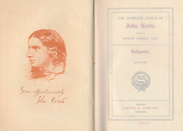 The Complete Works of John Keats. Four volume set. The Library Edition.