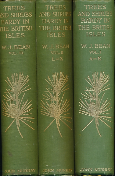 Trees and Shrubs Hardy in the British Isles. 3 volume set. 1936.