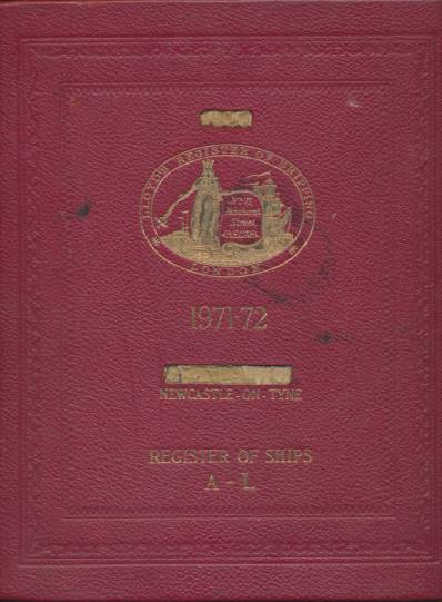 LLOYD'S - Lloyd's Register of Ships. 1971 - 72. 2 Volume Set