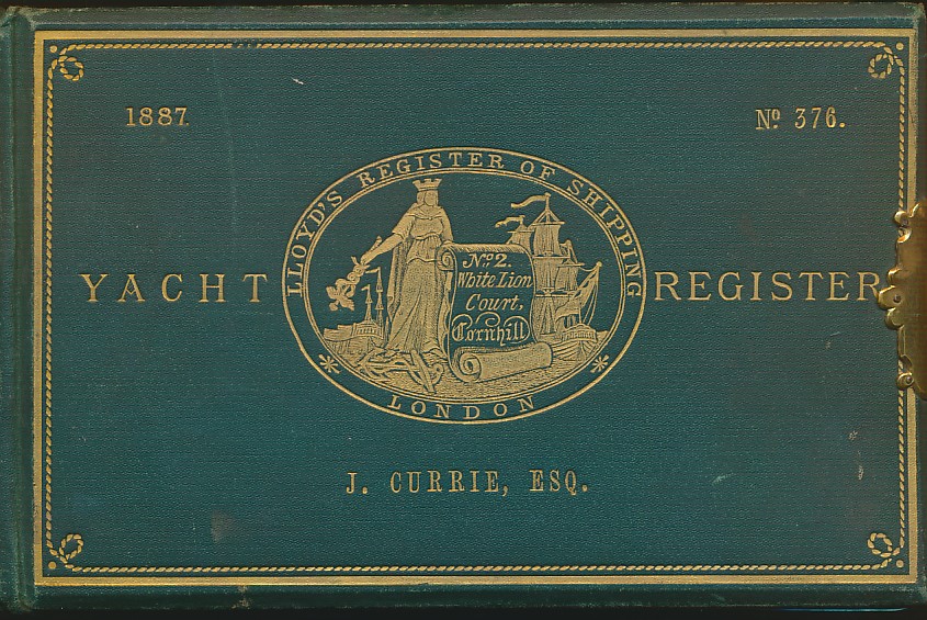 Lloyd's Register of Classed Yachts 1887. Association copy.