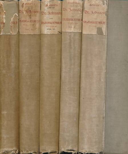 The Life of Samuel Johnson, LLD and the Journal of his Tour to the Hebrides. 5 volume set. Routledge Joshua Reynolds Limited Edition. 1885.