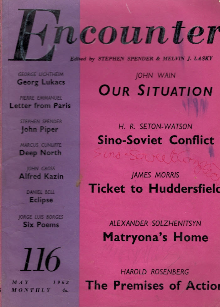 SPENDER, STEPHEN; LASKY, MELVYN J [EDS.] - Encounter. Issue 116. May 1963