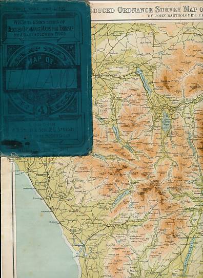 Reduced Ordnance Survey Map of the Lake District. 3 miles to an Inch.
