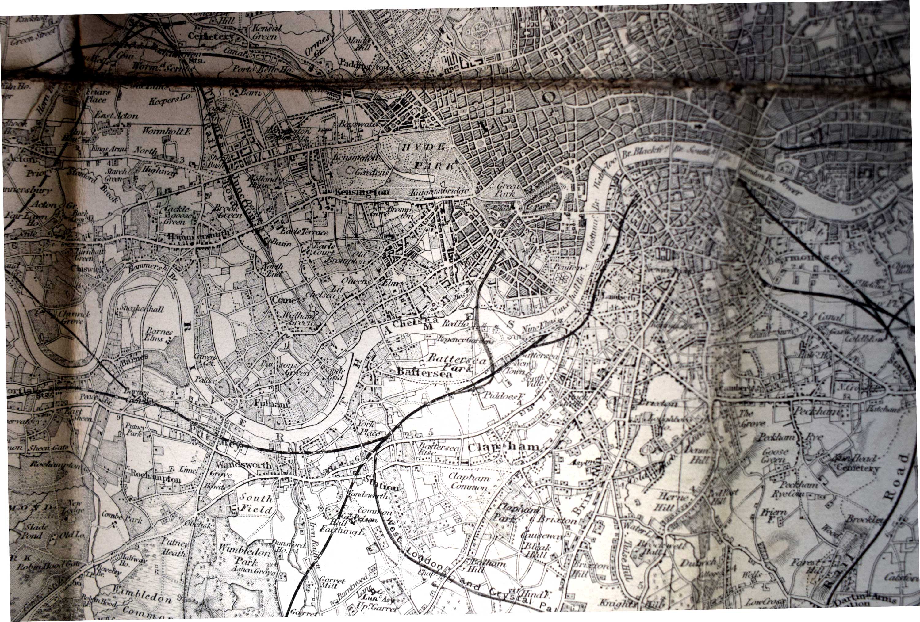 Environs of London. Survey of the Country Around London to the Distance of Thirty-Two Miles from St Paul's. 1867.