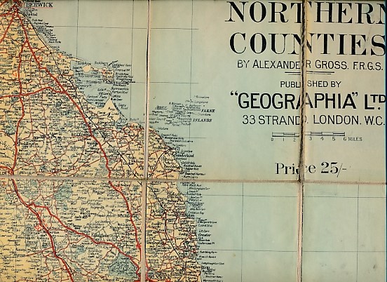 Geographia Map of North Counties. 5 miles per square inch.