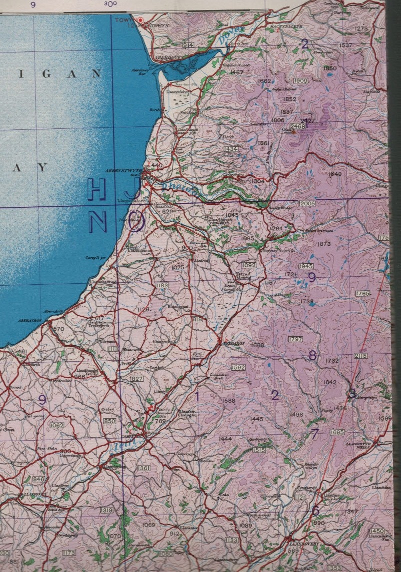 Ordnance Survey Map of Great Britain.  South Wales. Air Sheet 7. 2nd War Revision 1944
