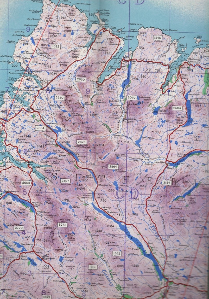 Ordnance Survey Map of Great Britain.  North Scotland. Army/Air Sheet 7. 2nd War Revision 1944