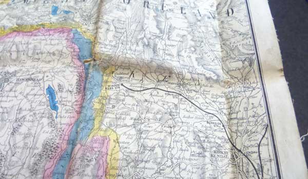 Cruchley's Tourist's Map of the Lakes of Cumberland & Westmoreland. August 1st 1867.