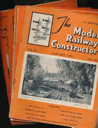 The  Model Model Railway Constructor. Volume 19. 8 issues - 1952.