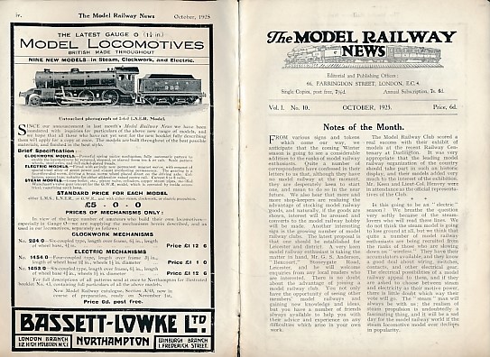 The Model Railway News. Volume 1. October 1925.