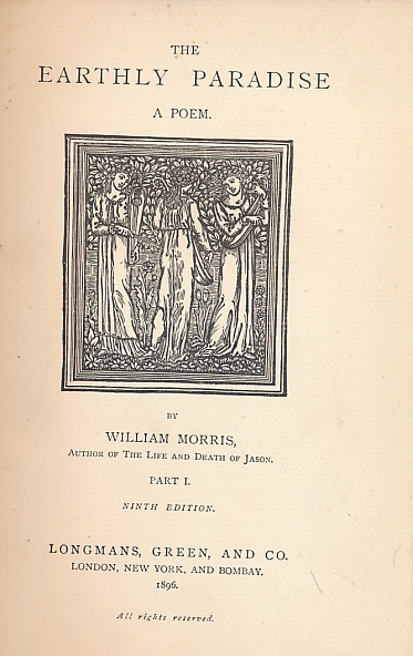William Morris's Poetical Works. 10 volume set.