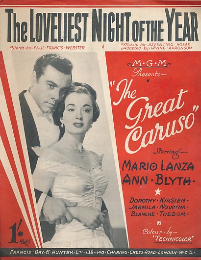 The Loveliest Night of the Year (Sheet music)