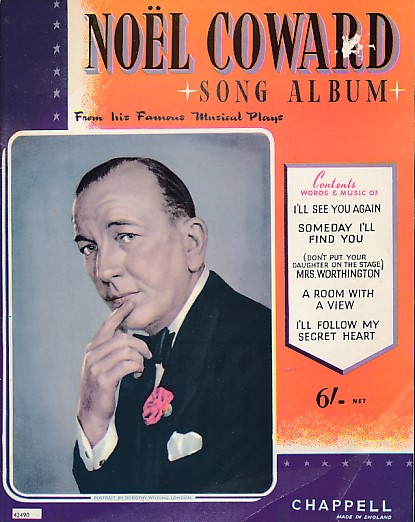 Nol Coward Song Album from his Famous Musical Plays
