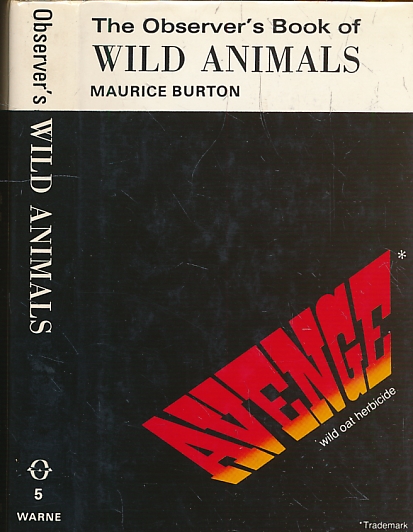 The Observer's Book of Wild Animals. 1978. Cyanamid jacket.