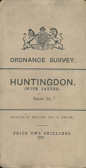 Ordnance Survey One-Inch Map. Sheet 24 Huntingdon.