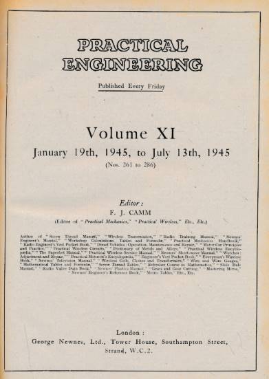 Practical Engineering. Volume XI. January - July 1945.