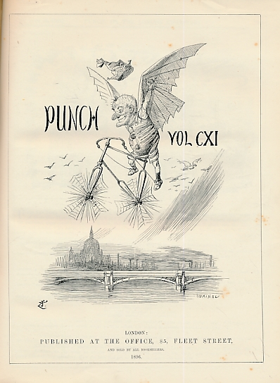 Punch, Or the London Charivari. July - December 1896. Volume 111. Maroon 'Mr Punch' cover.