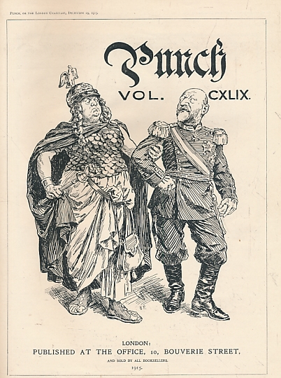 Punch, Or the London Charivari. July - December 1915. Volume 149. Maroon 'Mr Punch' cover.