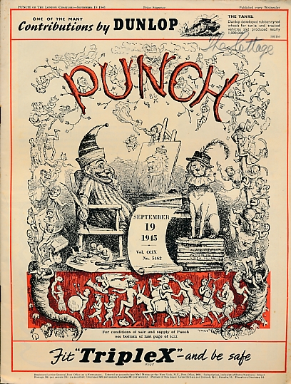Punch, Or the London Charivari. September 19th 1945. No 5462.