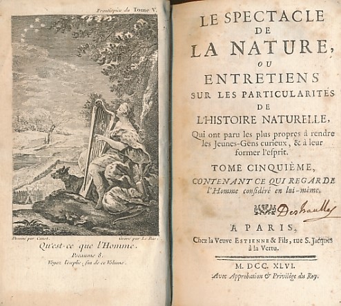 Le Spectacle de la Nature, ou, Entretiens sur les Particularits de l'Histoire Naturelle. Tome Cinquime.