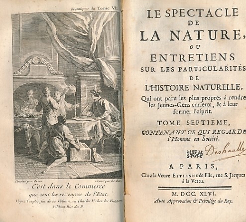 Le Spectacle de la Nature, ou, Entretiens sur les Particularits de l'Histoire Naturelle. Tome Septime.